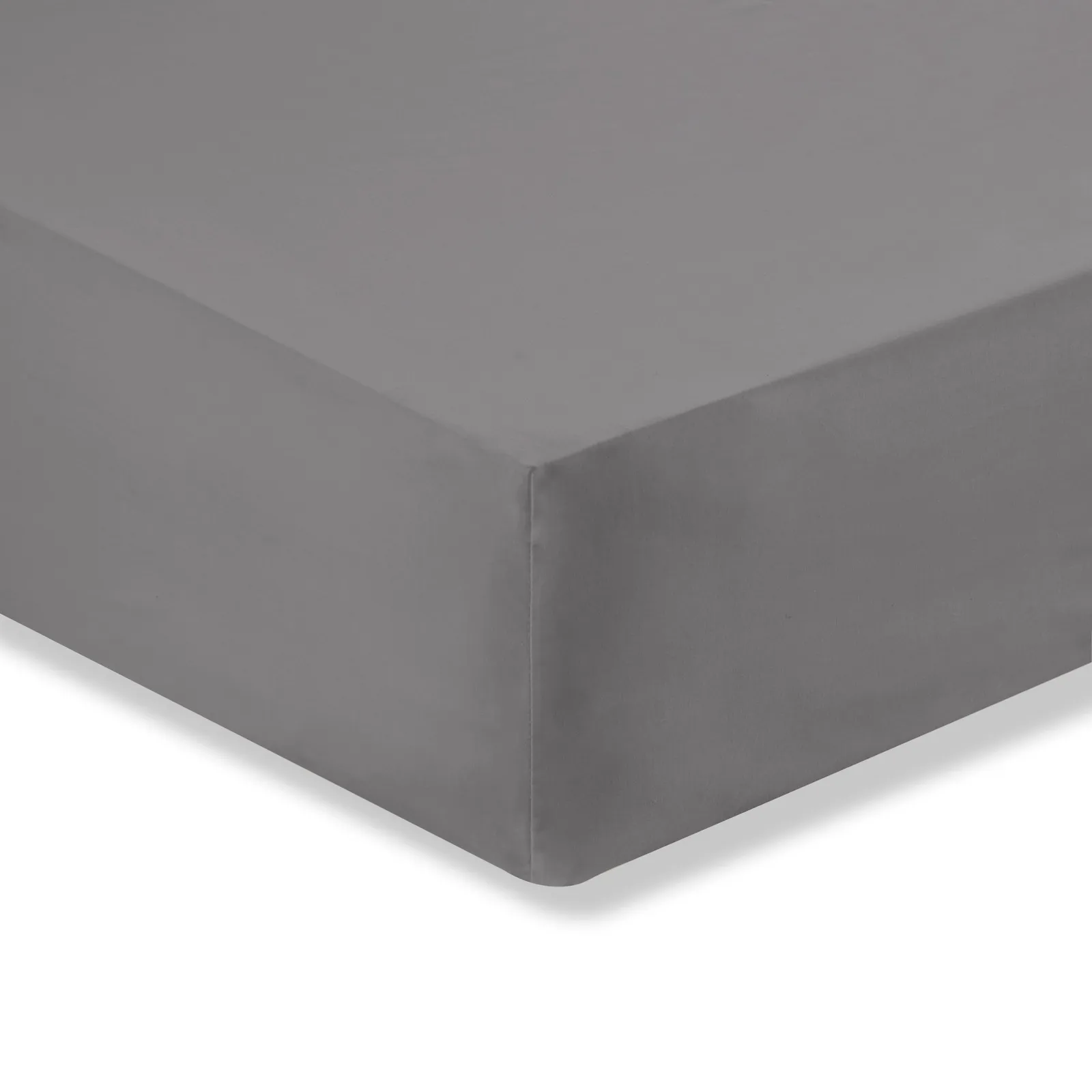 Fogarty Plain 100% Cotton 180 Thread Count Fitted Sheet Grey