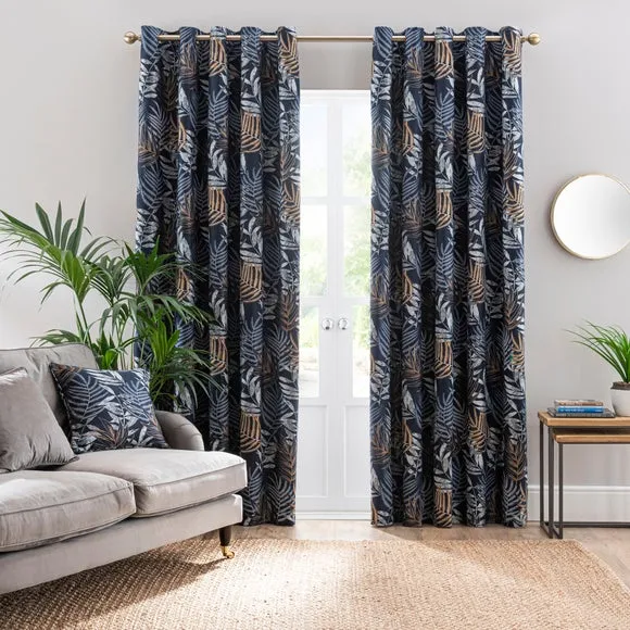 Leaf Jacquard Eyelet Curtains 2