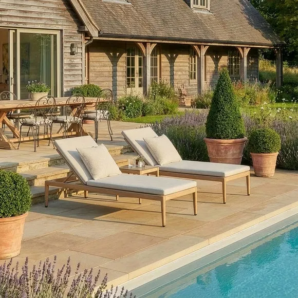 Maze Burford Sun Lounger Set with Side Table
