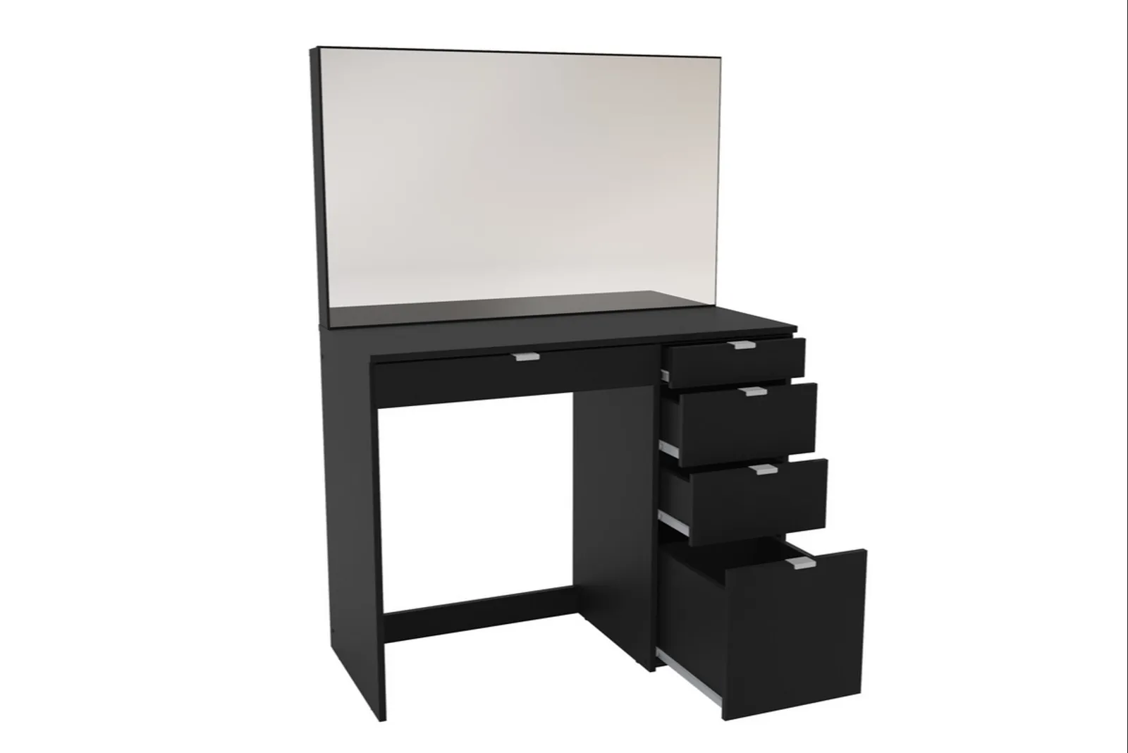 Birlea Ava 5 Drawer Dressing Table Black 4