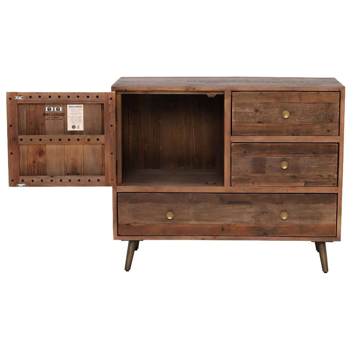 Modi 3 Drawer & Door Buffet Cabinet, Wood | Barker & Stonehouse 3