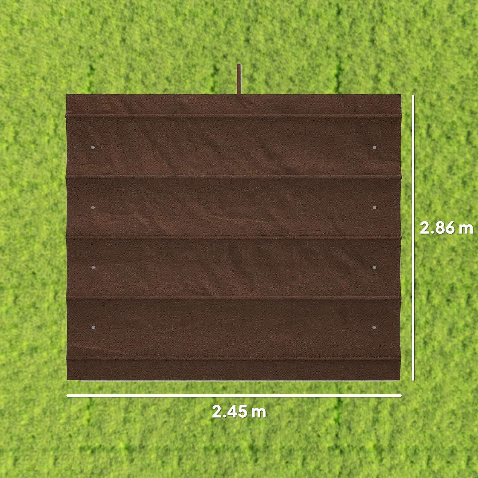 OUTSUNNY 2.86 x 2.45 m Pergola Cover Replacement for 3x2 m Frame in Brown 3