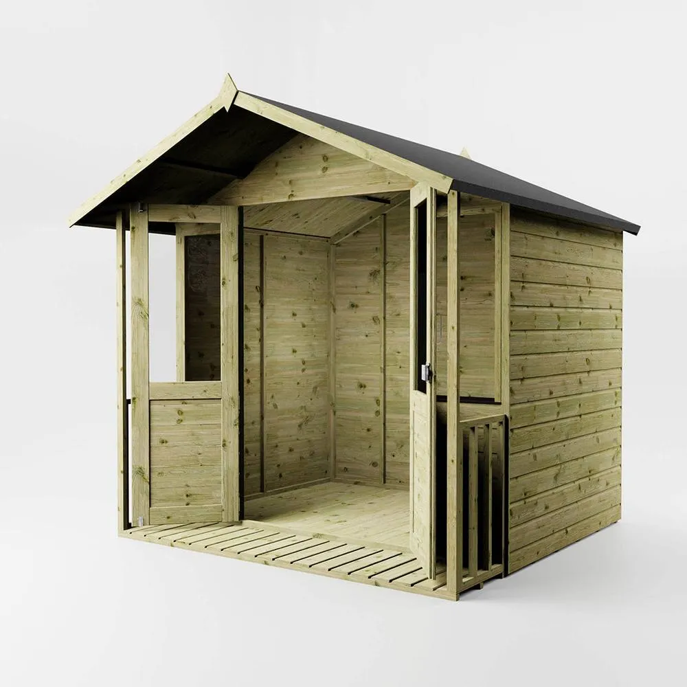 Mercia 7 x 7 Feet Traditional Summerhouse - L193 x W229.5 x H221.3 cm - Brown 3