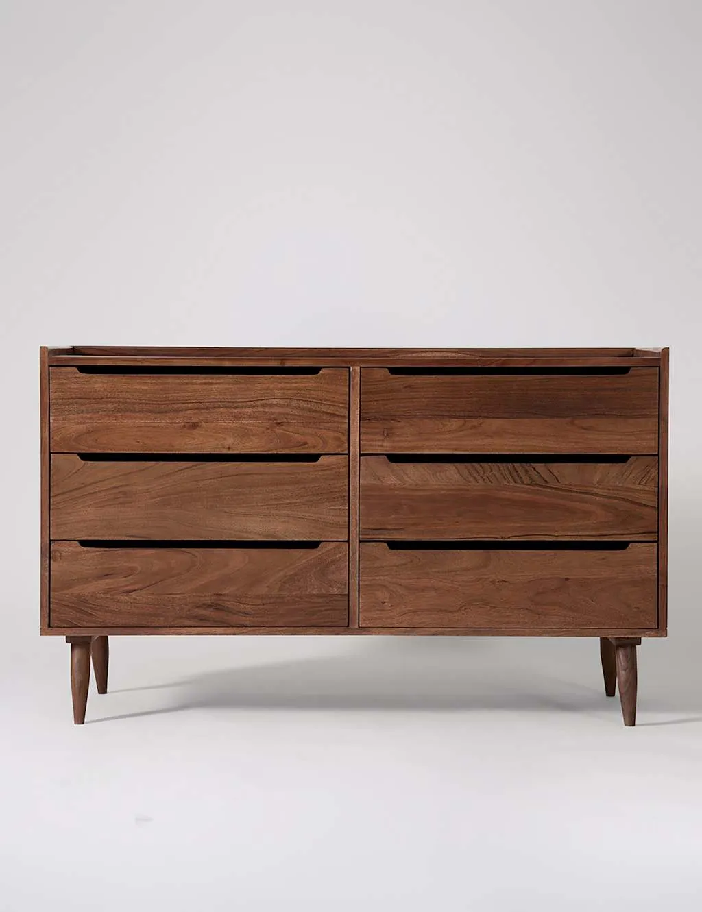 Swoon Southwark Acacia Wood 6 Drawer Chest Medium Brown