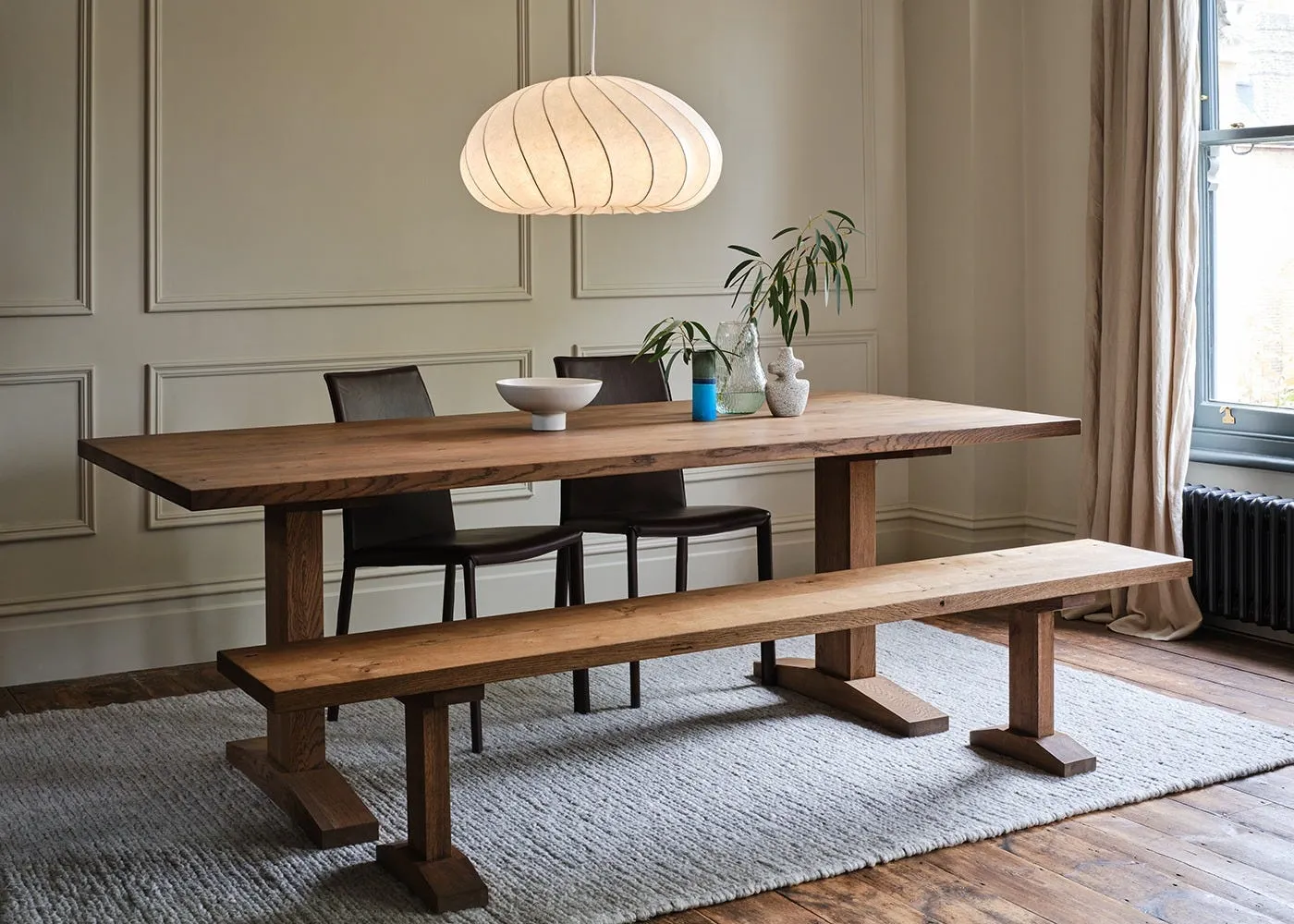 Heal's Lisbon Table 160x90cm Blonde Oiled Oak Chamfered Edge Not Filled 2