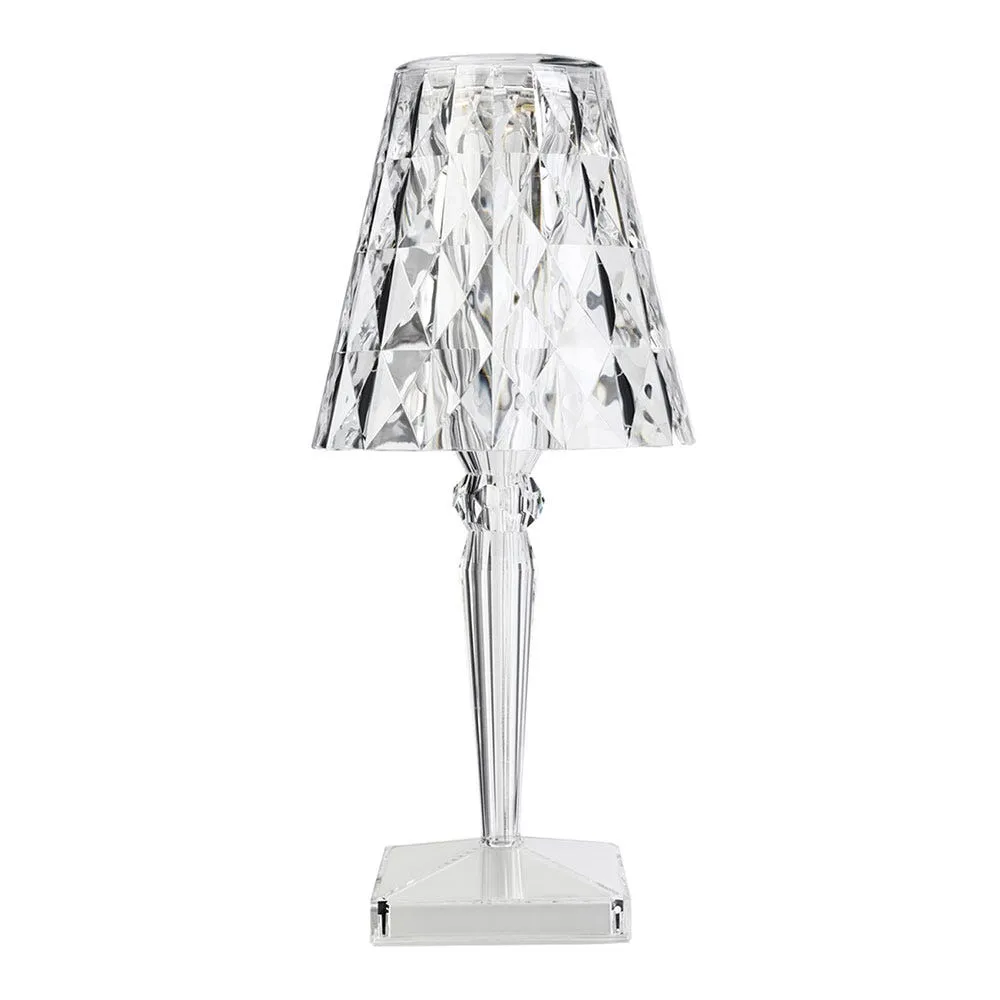 Kartell Big Battery LED Portable Table Lamp Crystal 3
