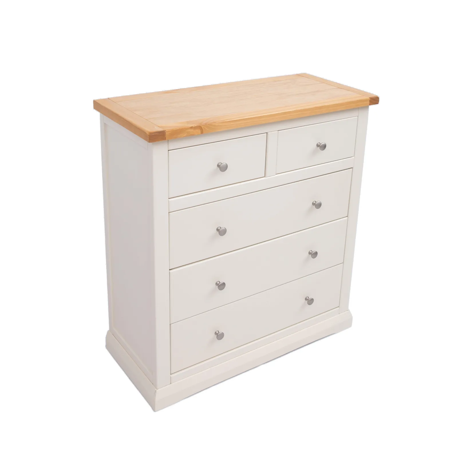 Cabinet Bits Castelli 5 Drawer Chest of Drawers Chrome Knob in Off-White 3