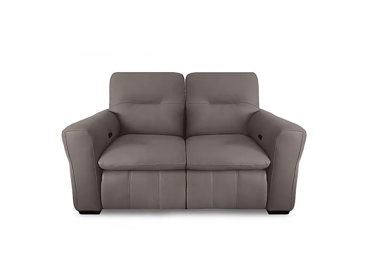 Restore 2 Seater Leather Power Recliner Sofa with Power Headrests - Elephant
