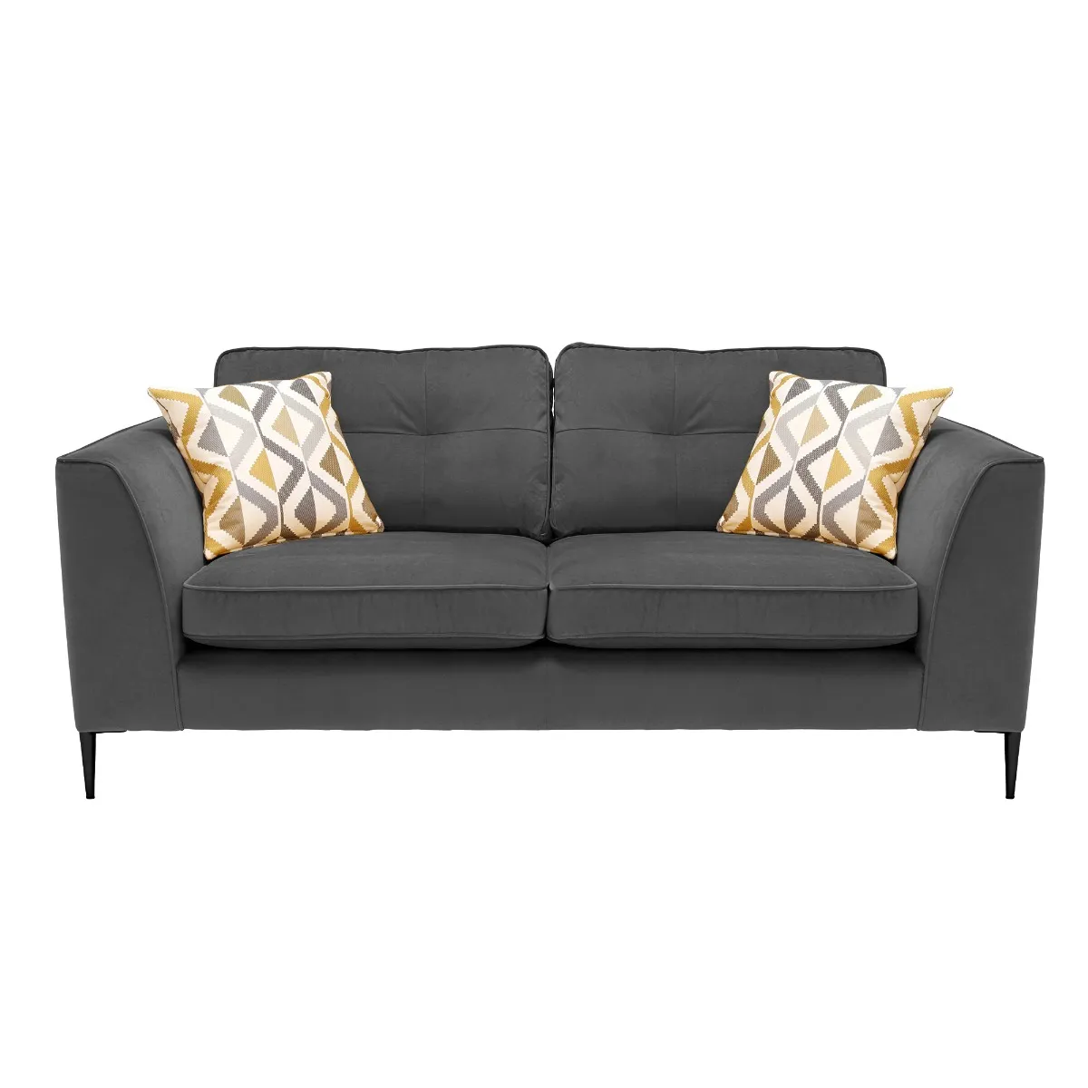 Conza Large Sofa, Plush Charcoal