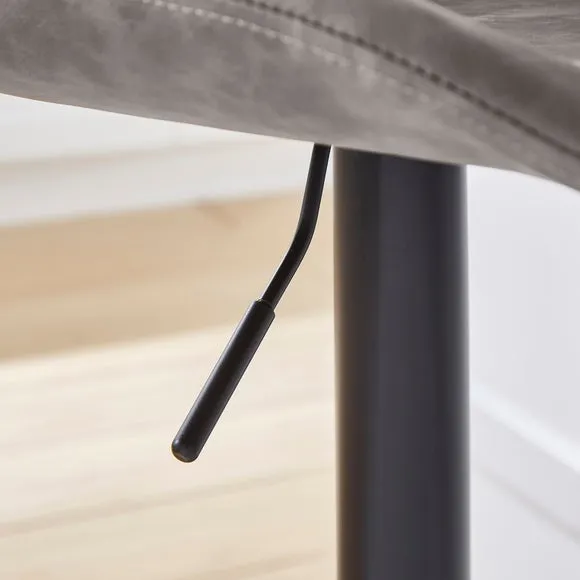 Walden Height Adjustable Bar Stool, Faux Leather 3