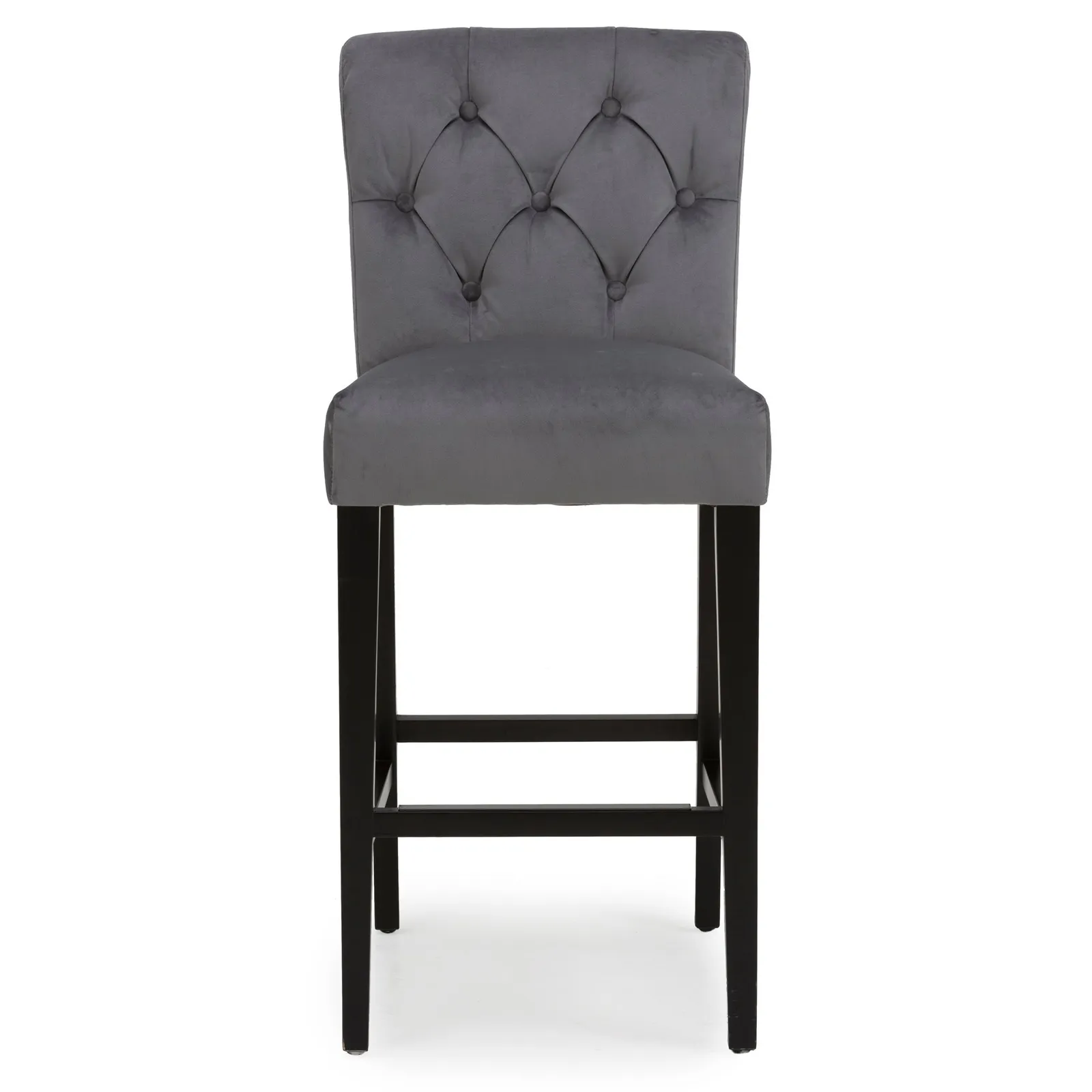 Newbury Bar Stool Grey Velvet Grey