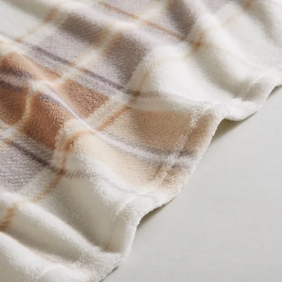 Printed Check Fleece Throw Blanket 5