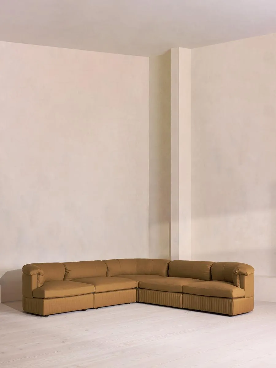 Oona Deep Sit Modular Sofa, Corner Sofa, Linen, Ochre
