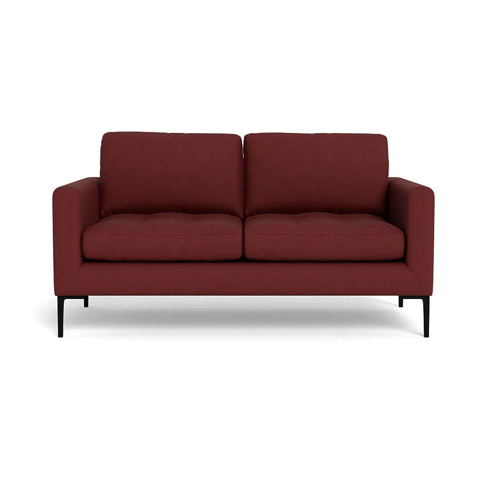 Heal's Eton 2 Seater Sofa Capelo Linen-Cotton Etruscan Red Black Feet 1