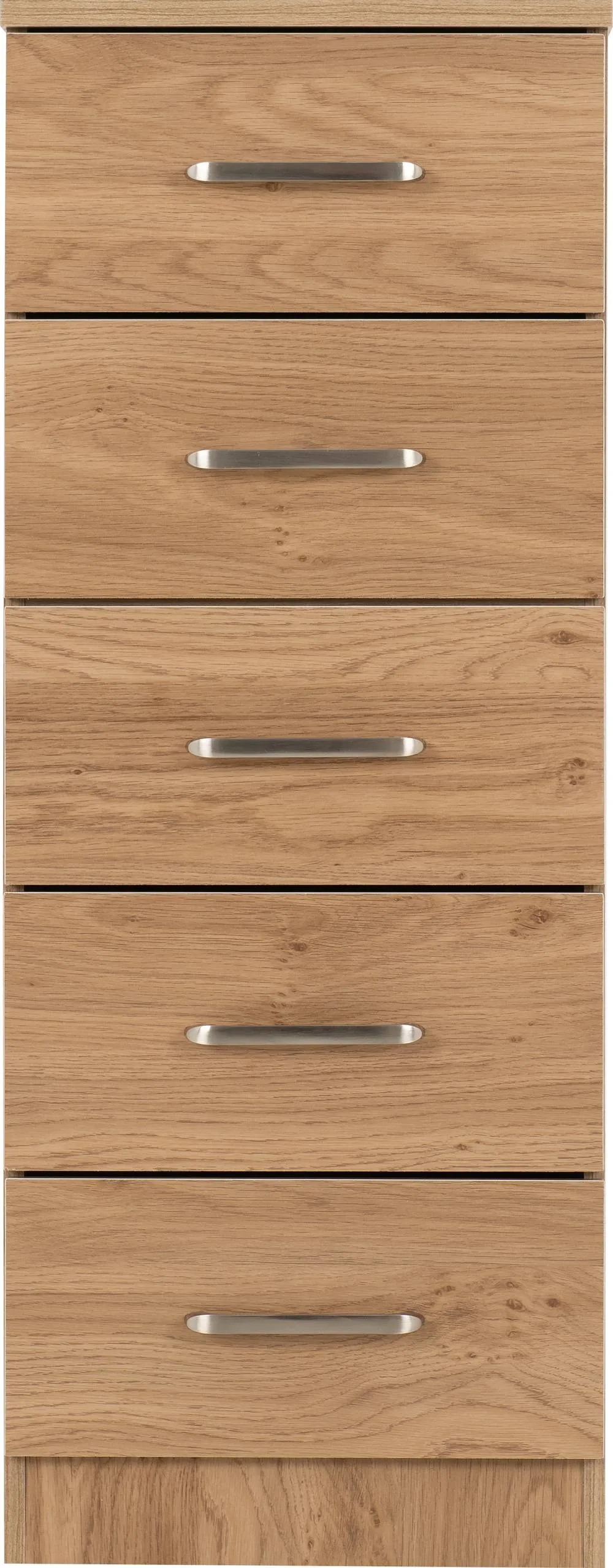 Seconique Dakotia 5 Drawer Narrow Chest in Light Oak 4