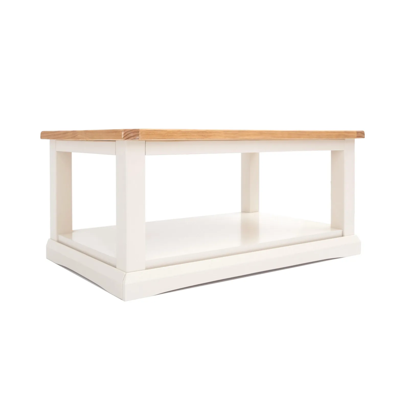 Cabinet Bits Coffee Table with Shelf - H45 W100 D60cm in Off-White 2