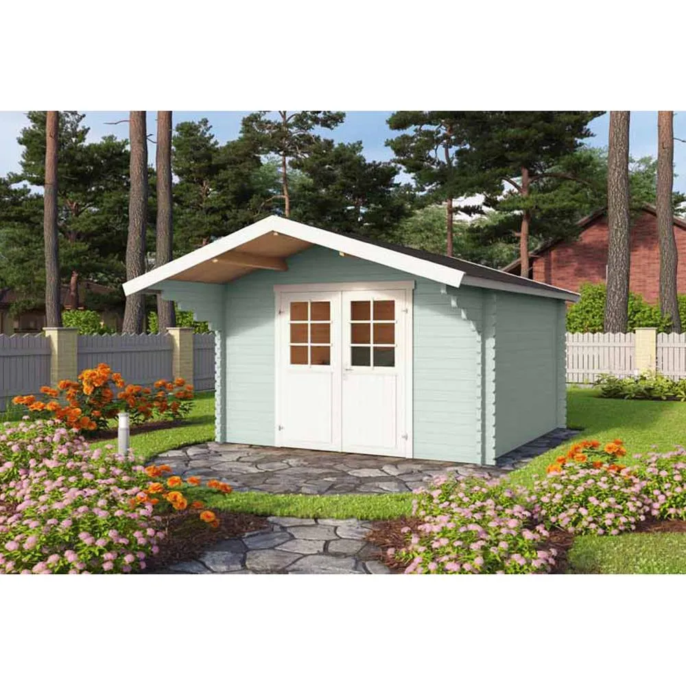 Lasita Maja Ltd Viljandi 34-Log Cabin, Garden Room, Home Office - L339.7xW445xH245.1cm in Light Tan 5