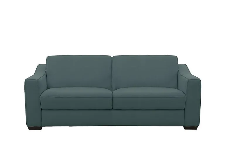 Optimus 3 Seater Leather Sofa - BV Lake Green