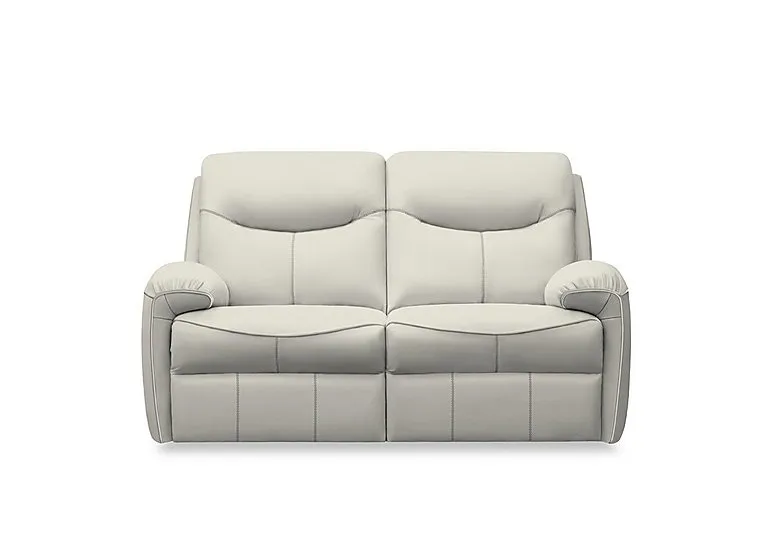 Amesbury Leather 2 Seater Sofa - Oxford Light Grey