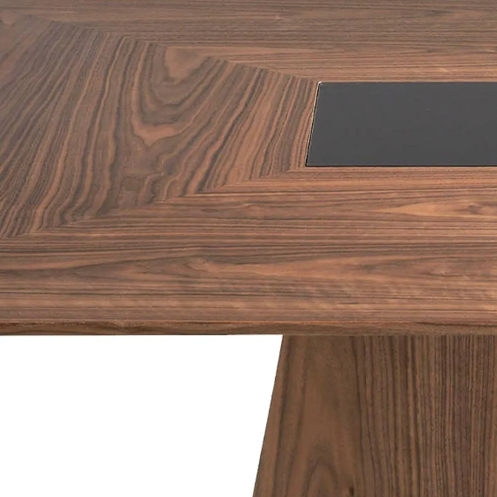 Angel Cerda Square Walnut Dining Table 150x150 cm Natural Walnut in Brown 5