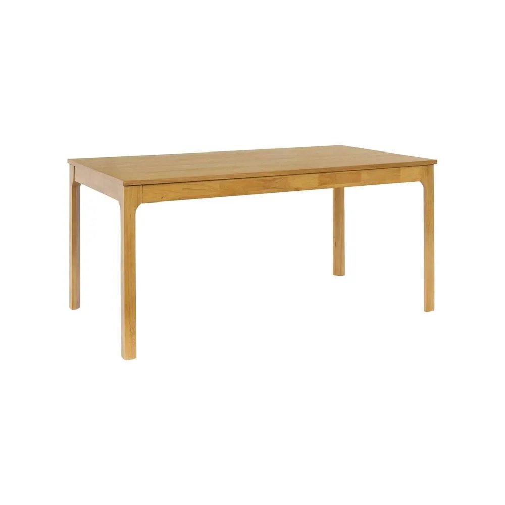 sweeek Dining table rectangular extendable with rubberwood & oak veneer in Beige 2