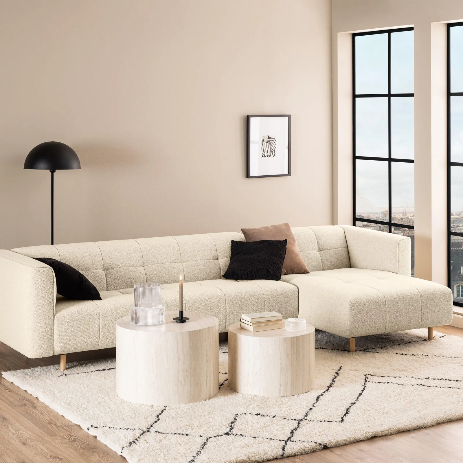 Furniture To Go Dice Coffee Table Set in Light Oak 5