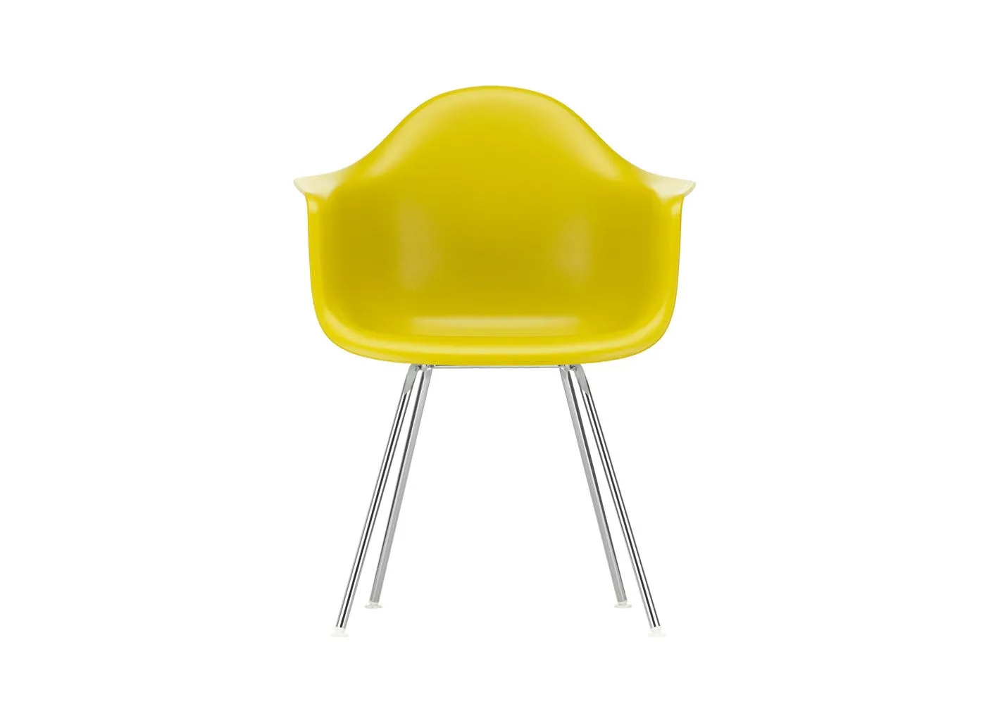 Vitra Eames DAX Armchair New Height Mustard Chrome Base 1