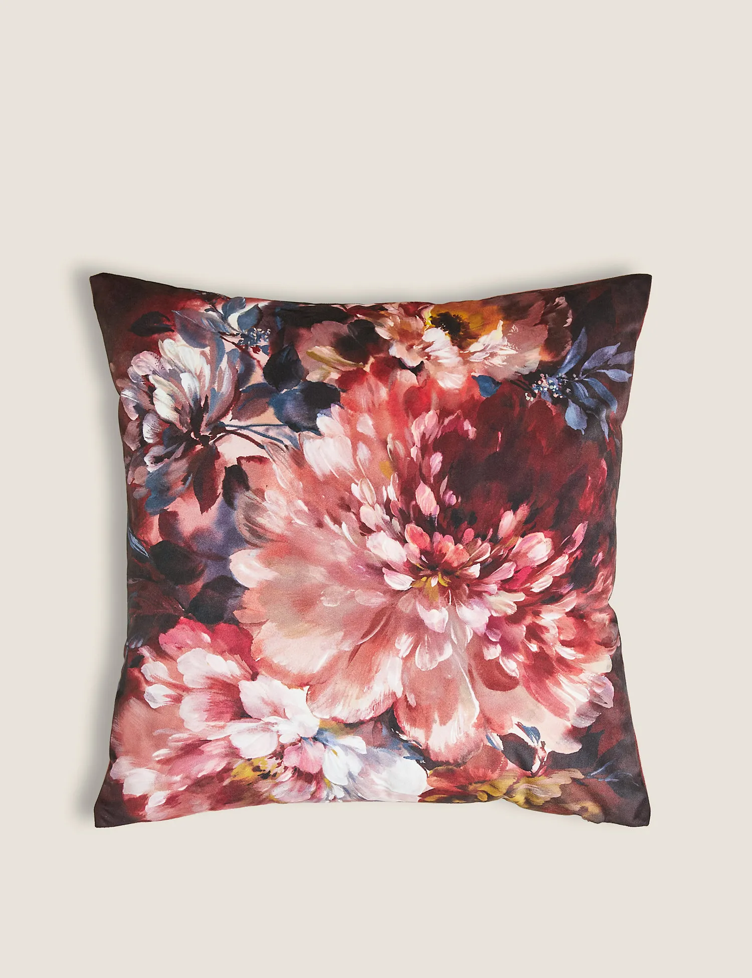 M&S Velvet Floral Cushion