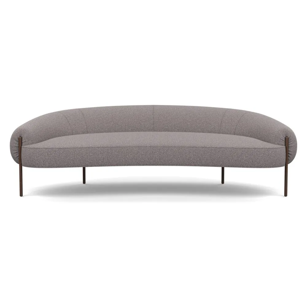 Heal's Isola 3 Seater Sofa Loop Boucle Granite Bronze Feet 1