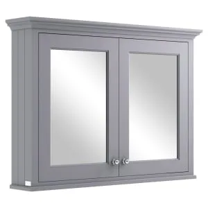Bayswater Plummett Grey Bathroom Mirror Cabinet - 1050mm