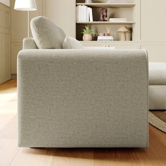 Abel Basketweave Reversible Corner Chaise Sofa 3