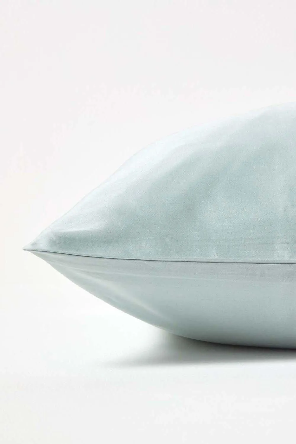 Homescapes Sateen Cotton Continental Pillowcase 400 TC, 40 x 40 cm in Duck Egg Blue 2