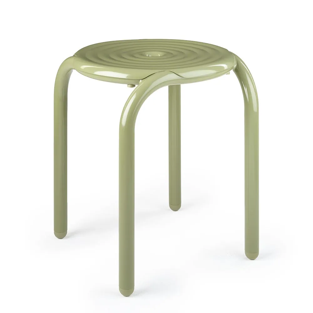 Tom Dixon Groove Outdoor 4 Legged Stool Moss 2