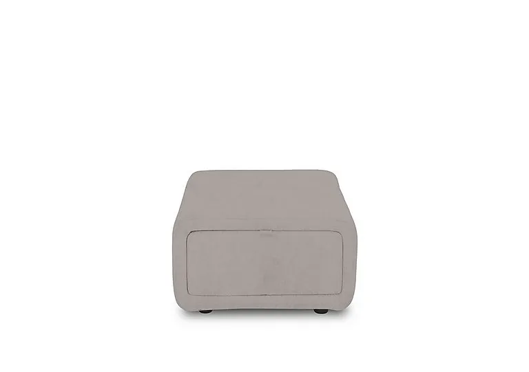 Elphaba Fabric Storage Footstool - Opulence Silver