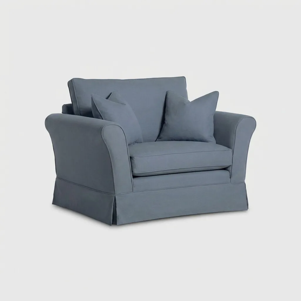 Berkeley Snuggler Armchair, Blue Fabric | Barker & Stonehouse 1