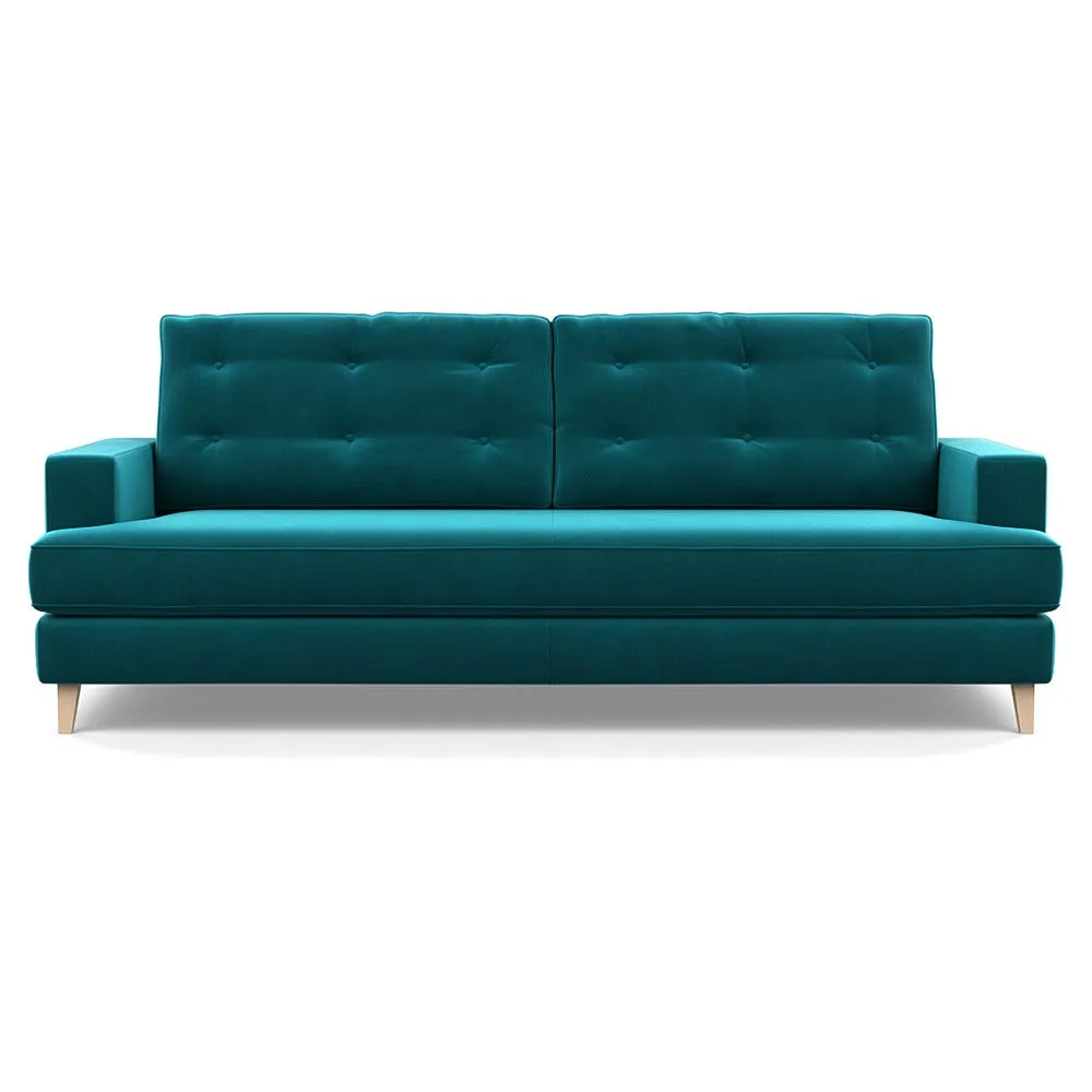 Heal's Mistral 4 Seater Sofa Smart Velvet Petrol Natural Feet
