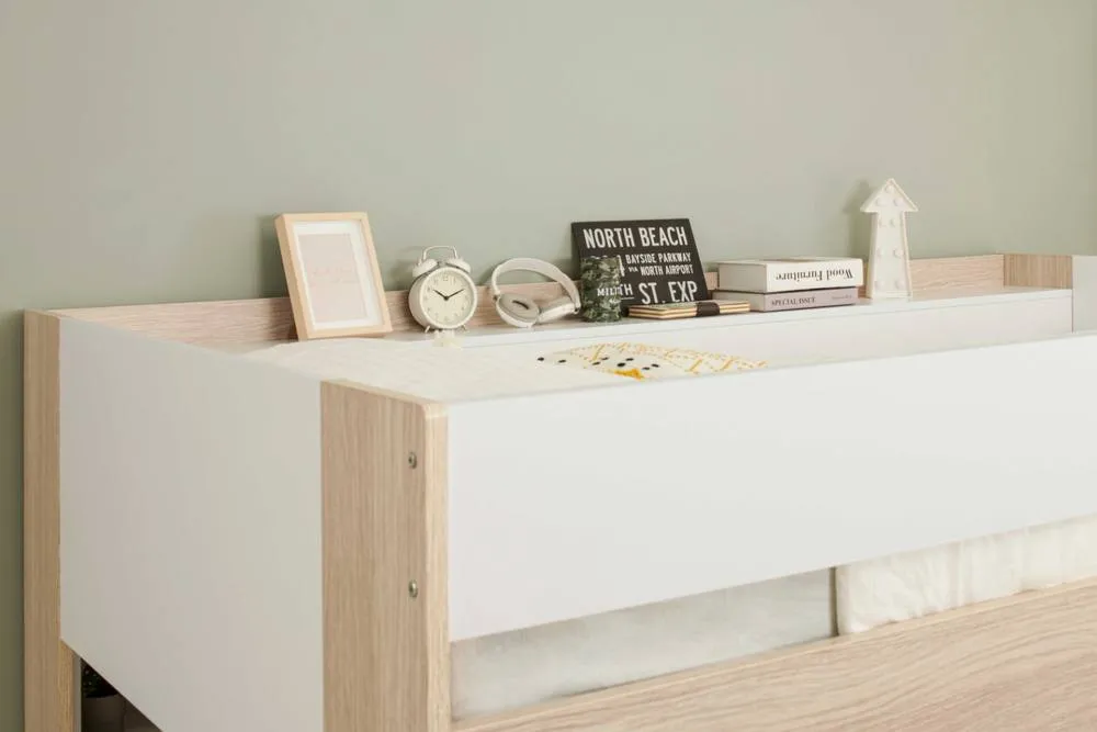 Flair Hampton High Sleeper Bed with Wardrobe in White 3