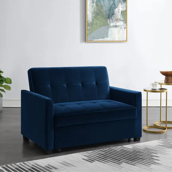 Summer Velvet 2 Seater Sofa Bed 3