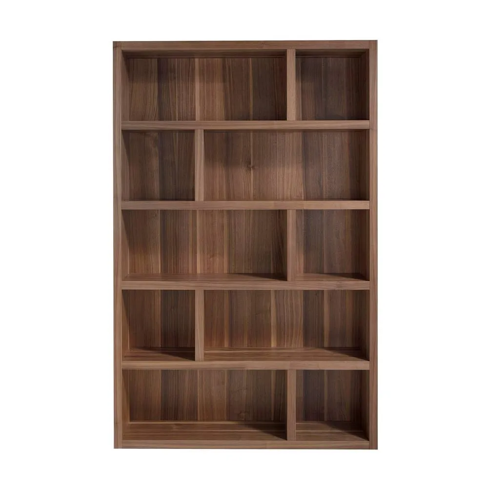 Angel Cerda Walnut Veneer Bookcase 126x25x197 cm Model 2