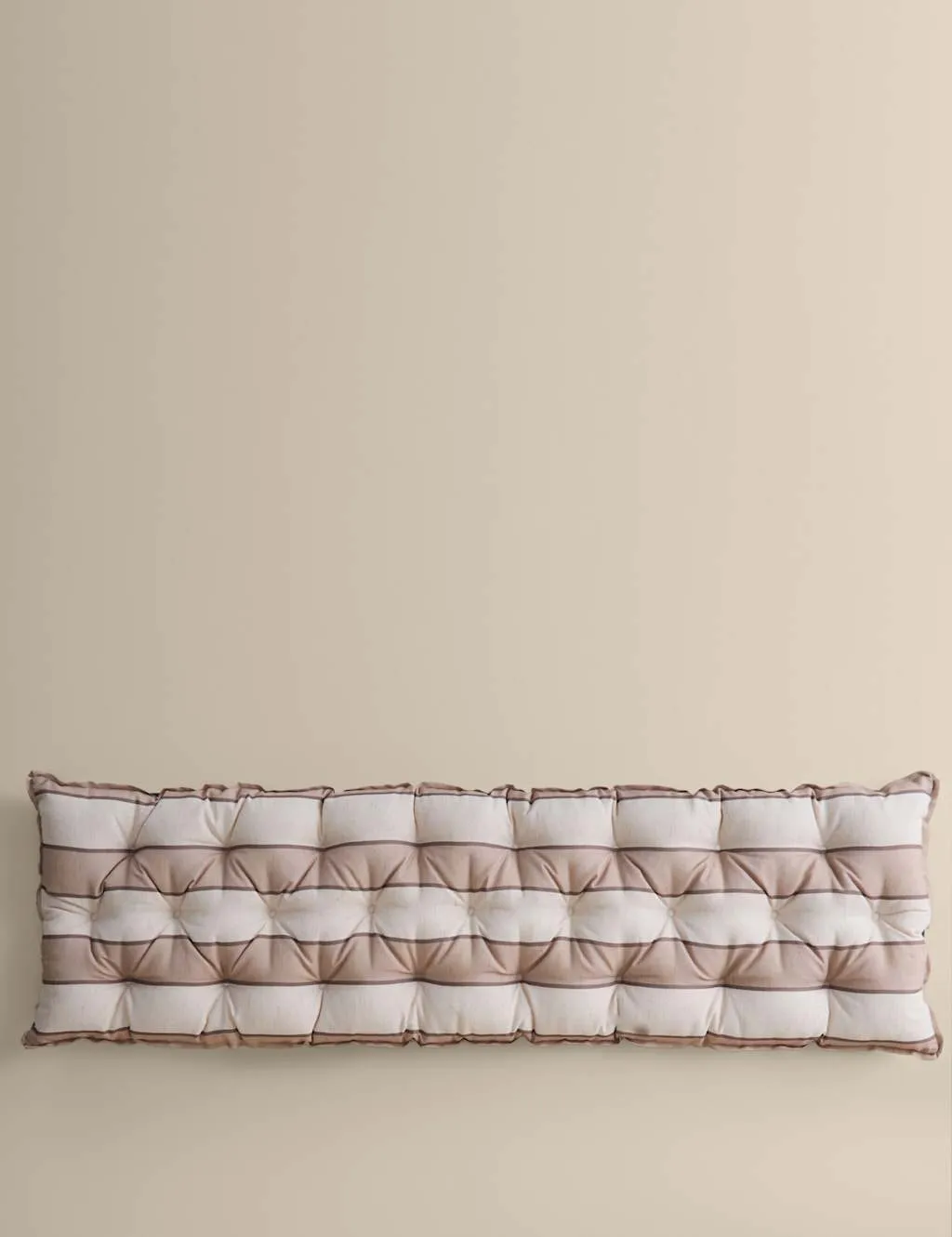 M&S Striped Outdoor Bench Pad Natural Mix
