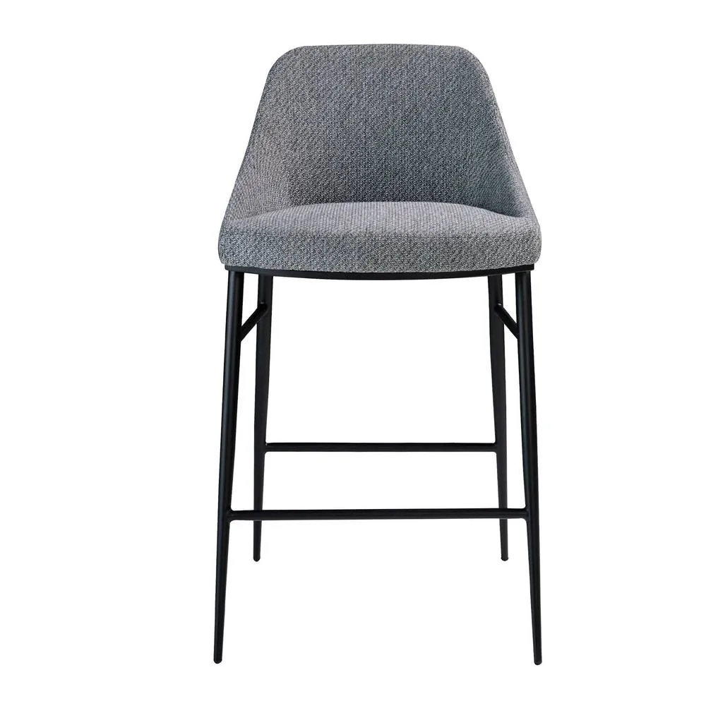 Angel Cerda Grey Fabric Kitchen Stool 49x53x90 cm 2