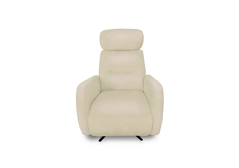 Designer Chair Collection Tokyo Leather Manual Recliner Swivel Chair - BV Bisque