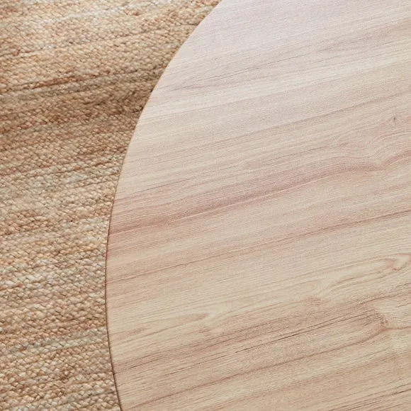 Effy 6 Seater Oval Dining Table, Natural Wood Effect 3