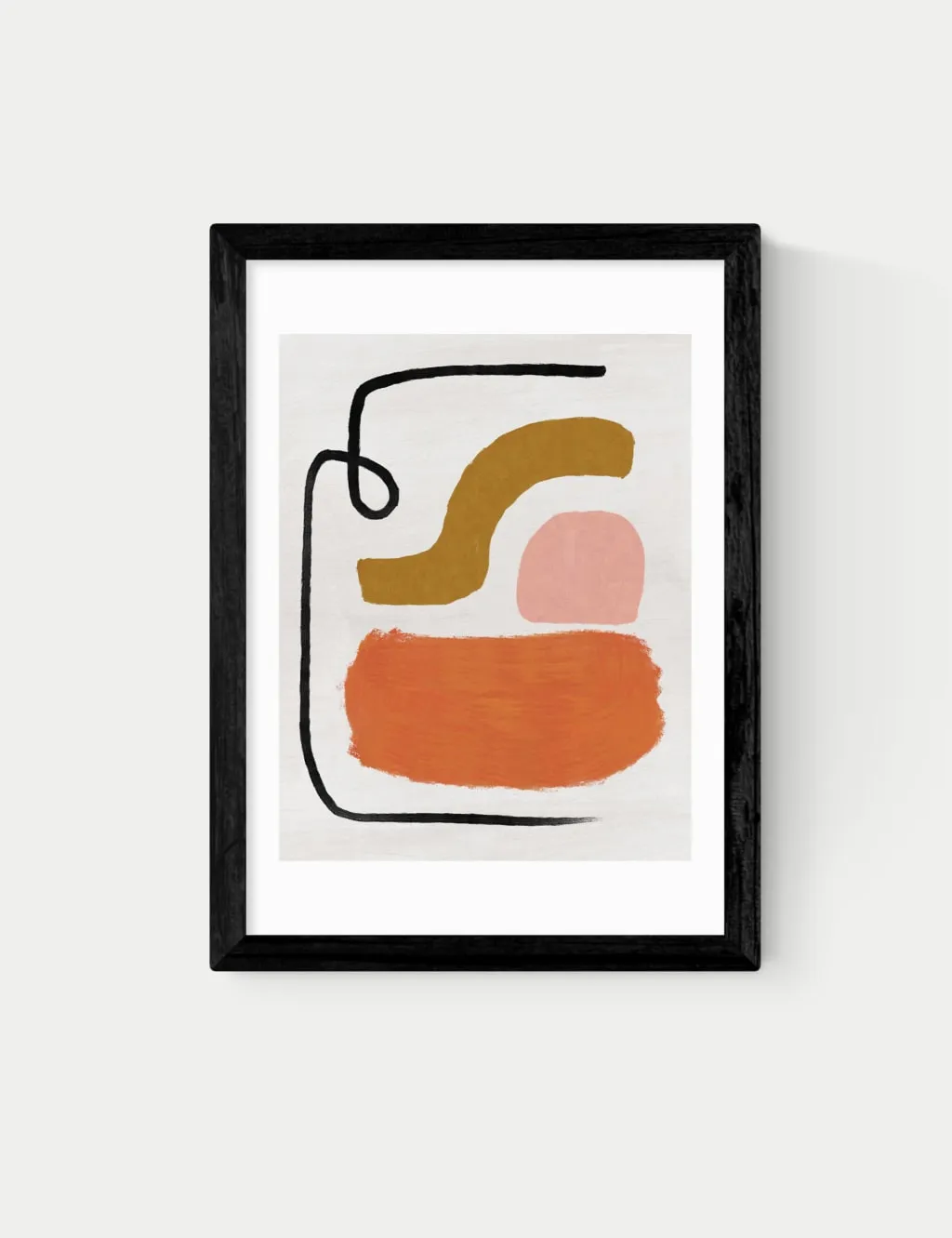 East End Prints Simple Abstract Framed Art Black