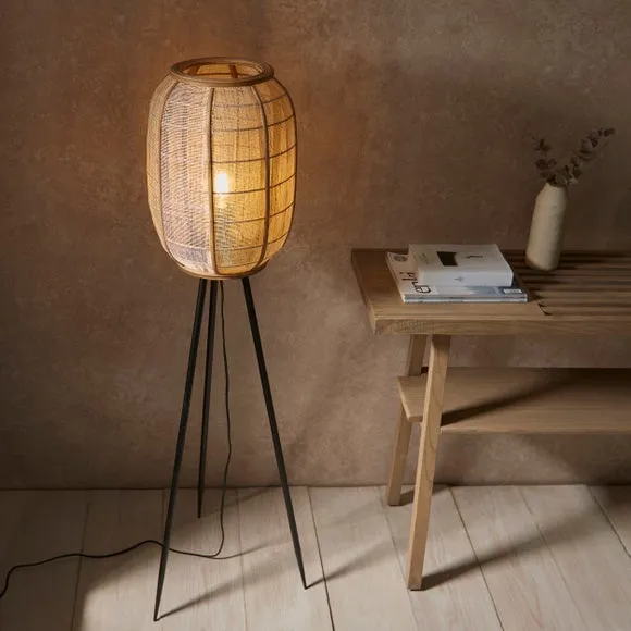 Vogue Zen Linen and Bamboo Floor Lamp 3