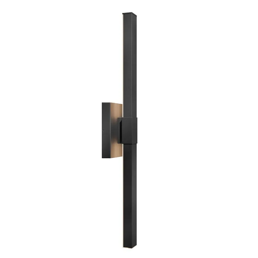 Netlighting Kichler Nocar Large LED Outdoor Modern Wall Lamp Black 3000K IP44