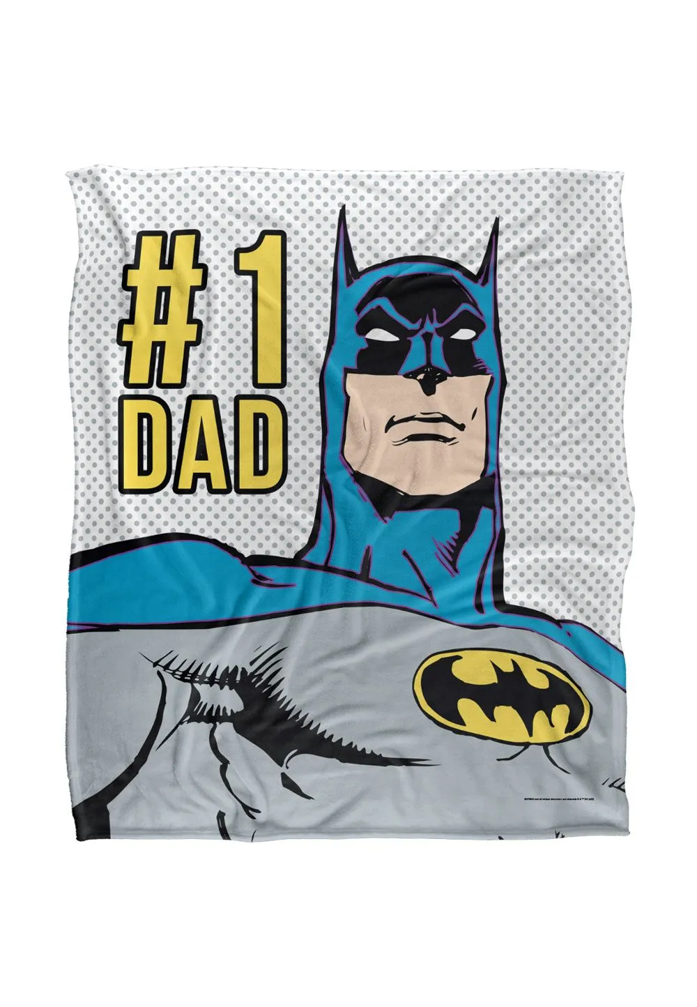 Batman Blanket, 152x127 cm No.1 Dad Silky Touch Super Soft Throw Blanket in White
