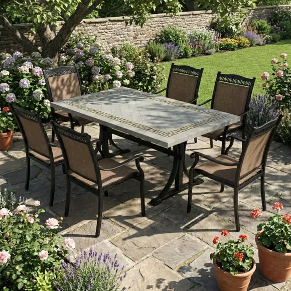 Boston Dining Table with 6 Montrose Chairs