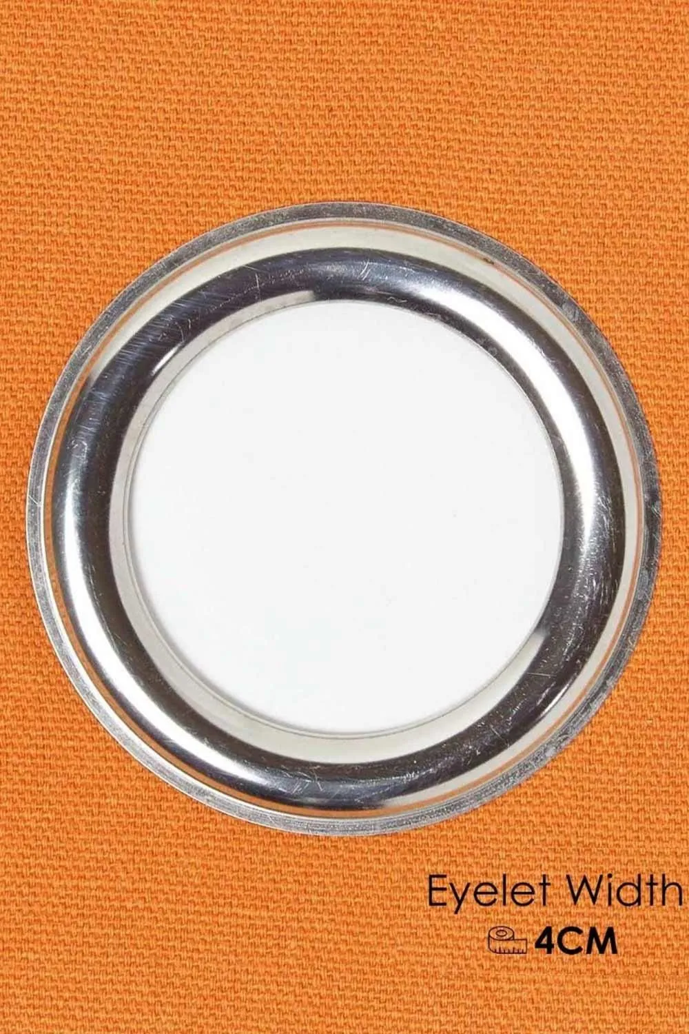 Homescapes Plain Cotton Ready Made Eyelet Curtain Pair in Burnt Orange 4