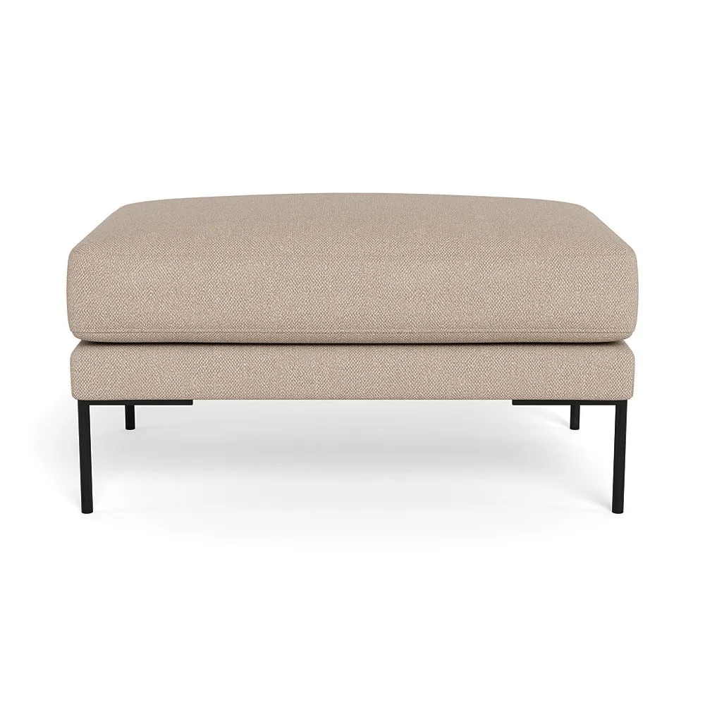 Heal's Torrington Ottoman Smart Velvet Pebble Black Feet 2